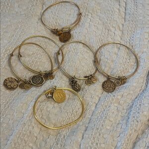 Alex and Ani Gold Charm Bracelet Collection